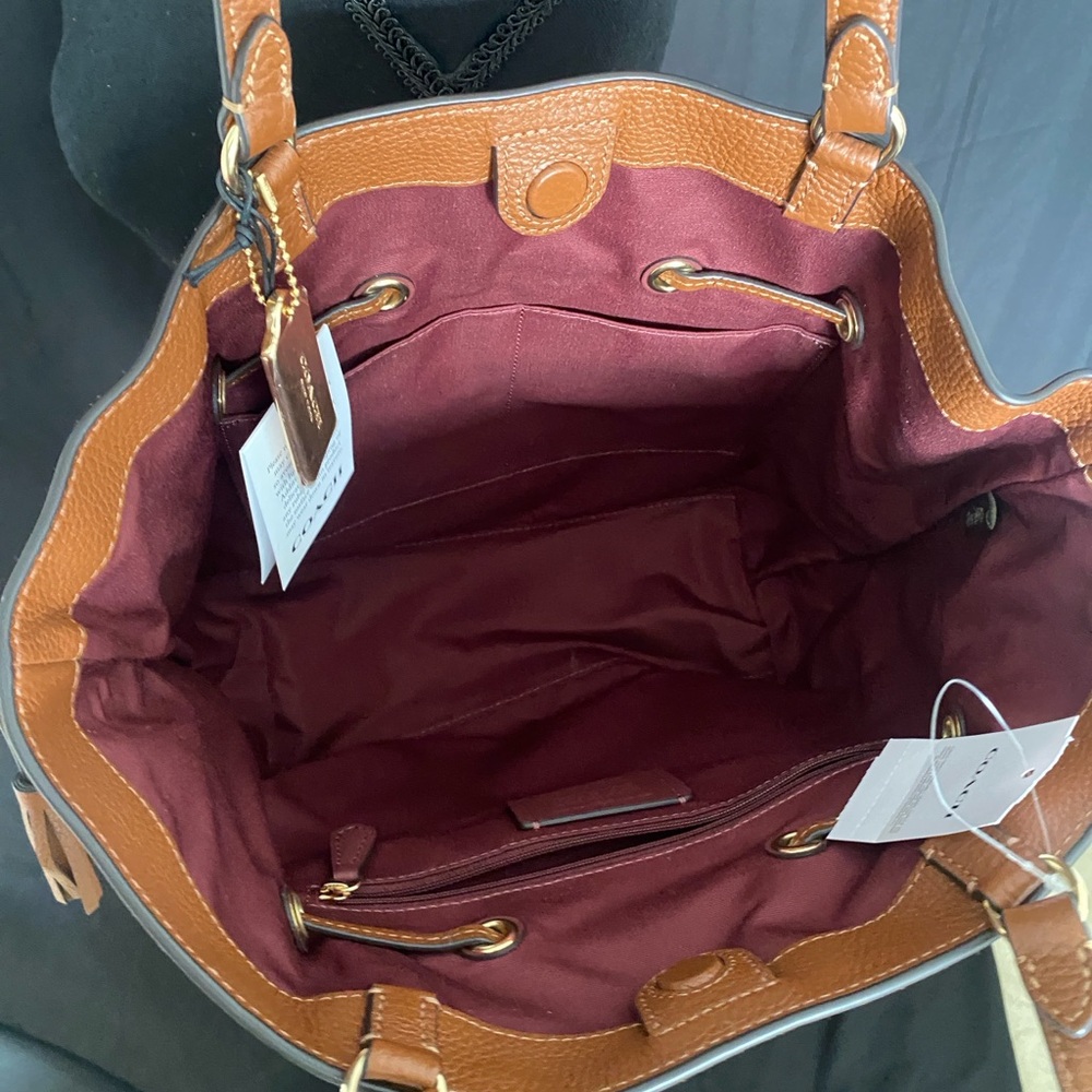 Coach Brown Suede Tote - Picture 11 of 17